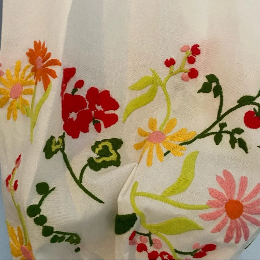 NWT Kate Spade floral embroidered button down blouse - Picture 3 of 9